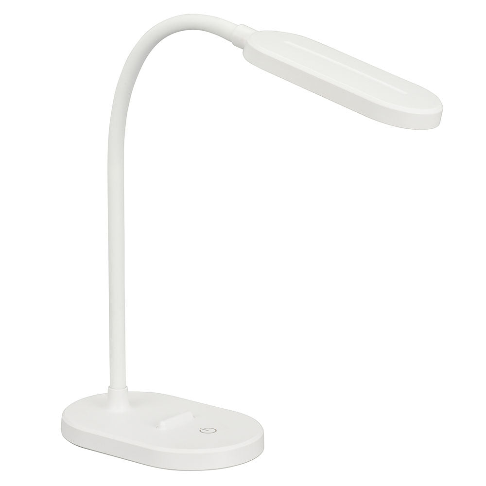 LEDデスクランプ(昼白色/170 lm/2.8W/フレキシブルアーム/スマホスタンド付/ホワイト)_06-3704_DS-LS12USB-W_OHM(オーム電機)